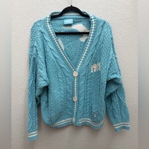 Taylor Swift 1989 Taylors Version Cardigan Blue Seagull Knit XS SM